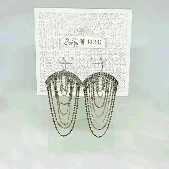 Bobby Rose Chain Earrings - Picture 1 of 2